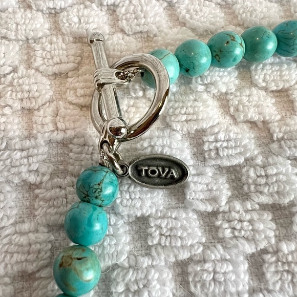 Stunning Tova Multi Agate Necklace with Turquoise, Amethyst, & Sodalite Beads - Picture 3 of 3